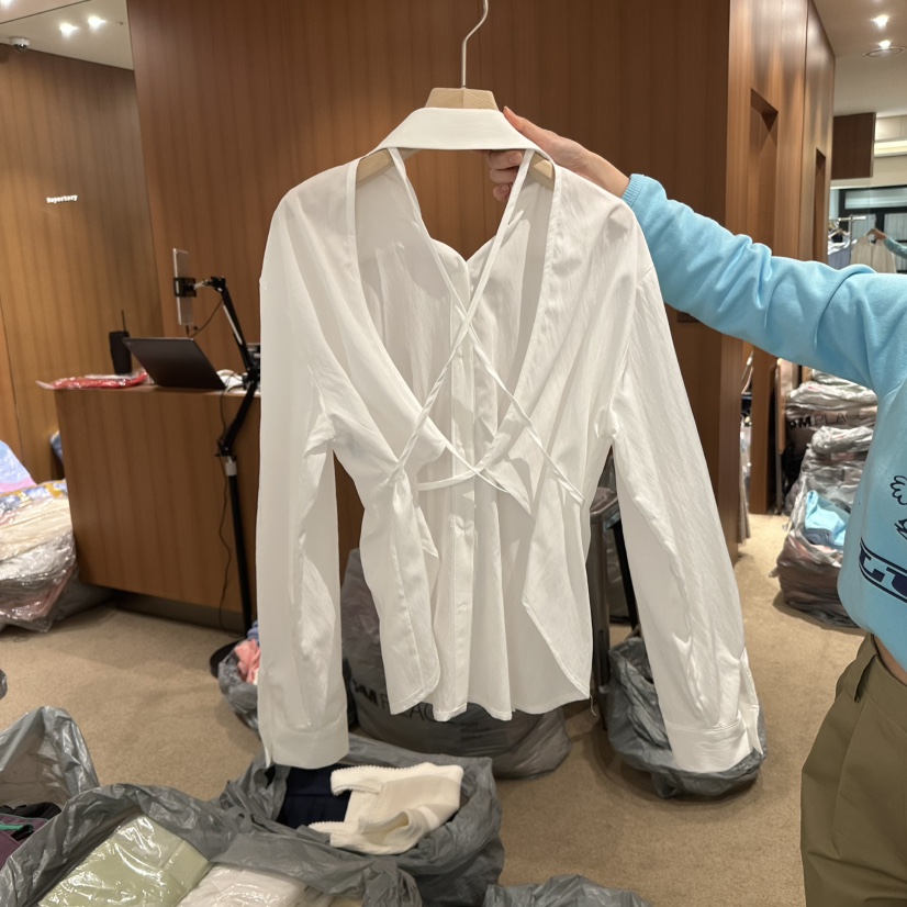 REPERTORY韓國直郵女裝新品推薦時尚休閑熱賣職業襯衫蕾絲衫REPERTORY襯衫/蕾絲衫