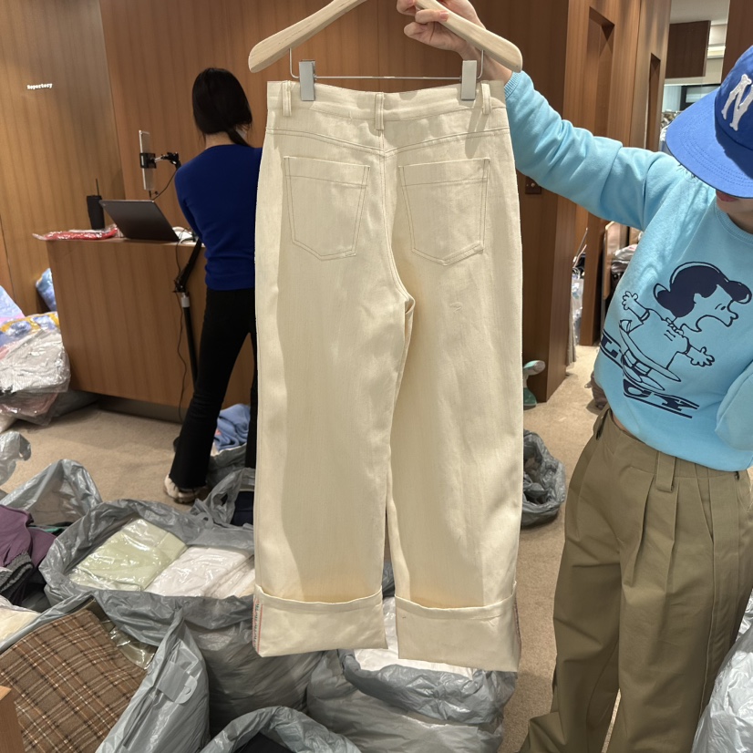REPERTORY韓國直郵女裝新品人氣熱賣休閑25春夏推薦休閑褲亞麻REPERTORY休閑褲