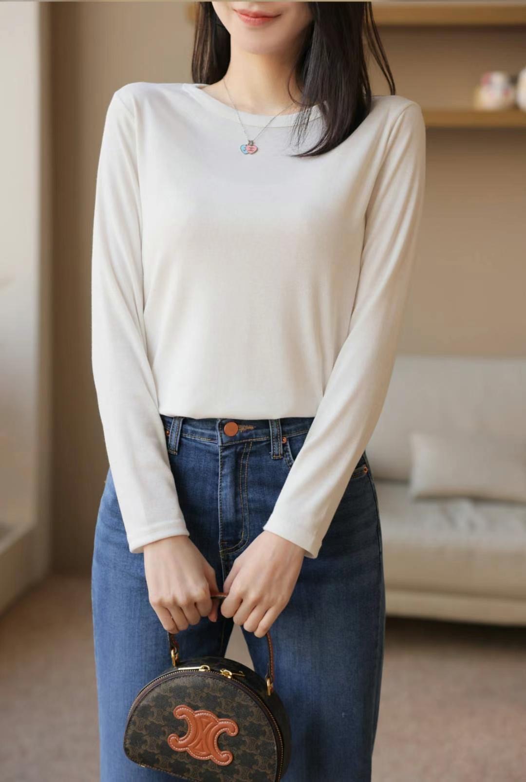 KKANNJUU直郵韓國代購女裝新款25春夏時尚人氣職業真品長袖T恤KKAMJUU長袖T恤