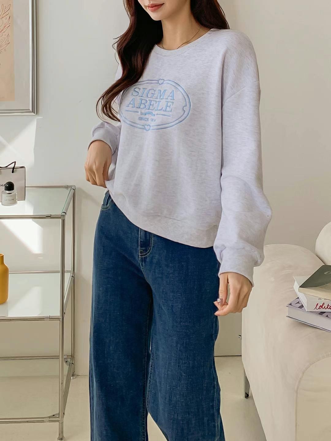KKANNJUU韓國直郵女裝新品人氣職業推薦25春夏休閑熱賣衛衣KKAMJUU衛衣