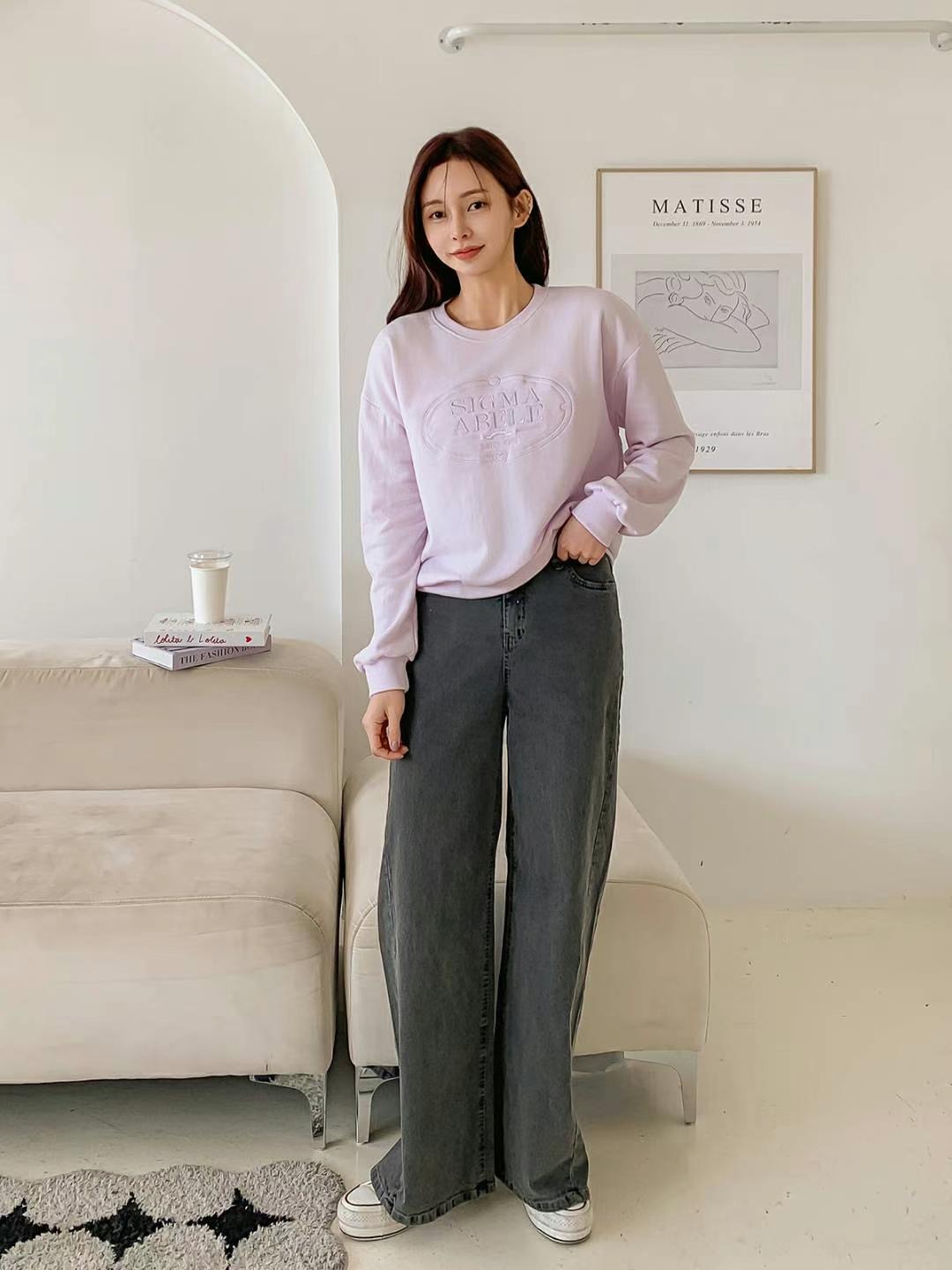KKANNJUU韓國直郵女裝新品人氣職業推薦25春夏休閑熱賣衛衣KKAMJUU衛衣