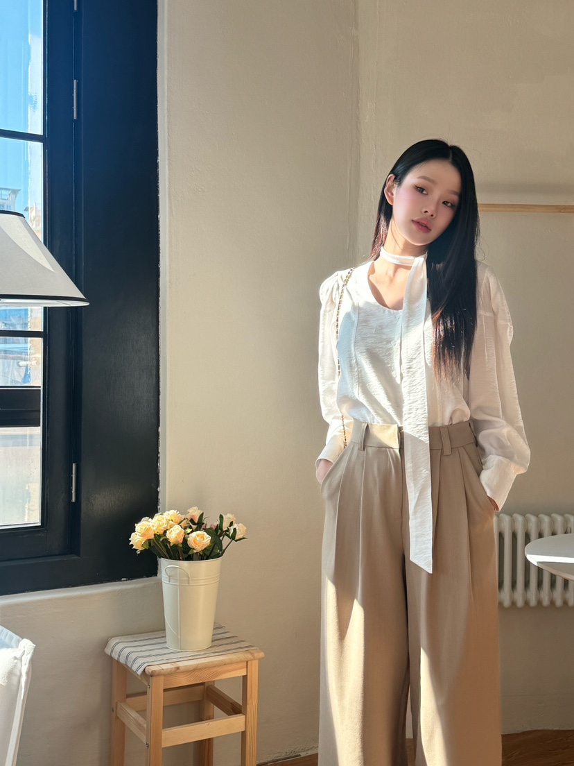 FOUREIGHT韓國直郵女裝新款熱賣推薦時尚人氣襯衫蕾絲衫寬松FOUR EIGHT襯衫/蕾絲衫