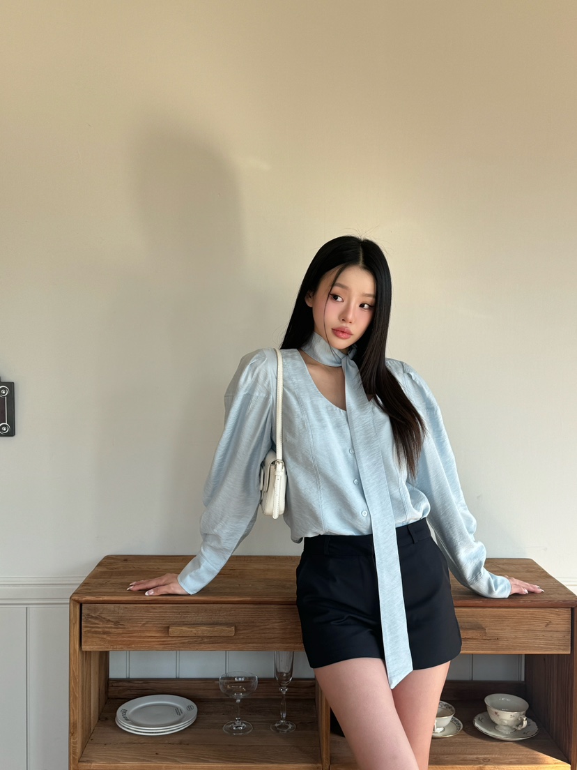 FOUREIGHT韓國直郵女裝新款熱賣推薦時尚人氣襯衫蕾絲衫寬松FOUR EIGHT襯衫/蕾絲衫