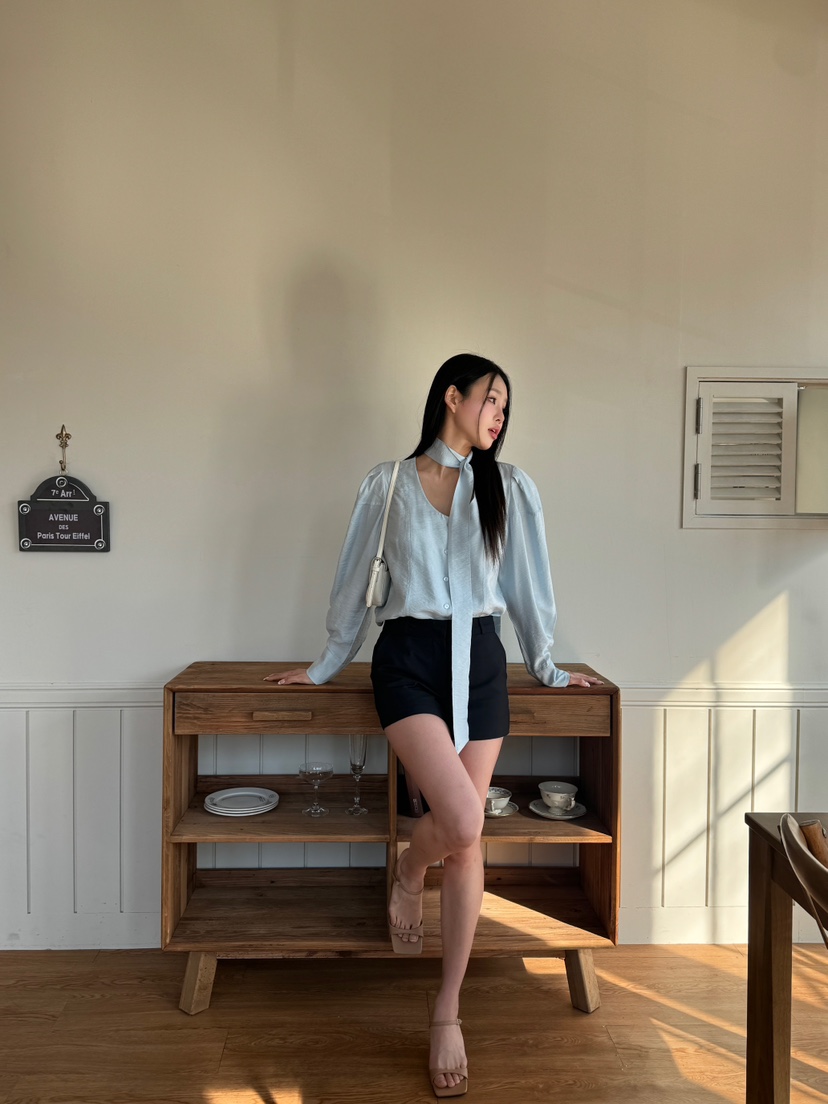 FOUREIGHT韓國直郵女裝新款熱賣推薦時尚人氣襯衫蕾絲衫寬松FOUR EIGHT襯衫/蕾絲衫