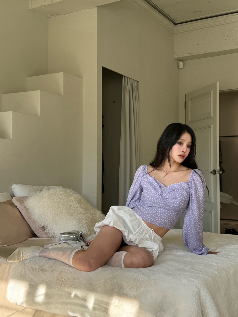 FOUREIGHT韓國直郵東大門實拍女裝新款25春夏休閑襯衫蕾絲衫FOUR EIGHT襯衫/蕾絲衫