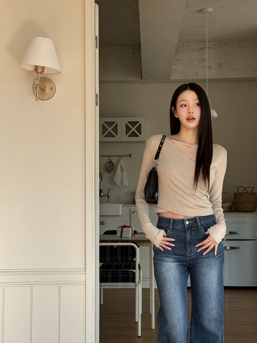 FOUREIGHT直郵韓國代購女裝新品休閑時尚熱賣人氣推薦長袖T恤FOUR EIGHT長袖T恤