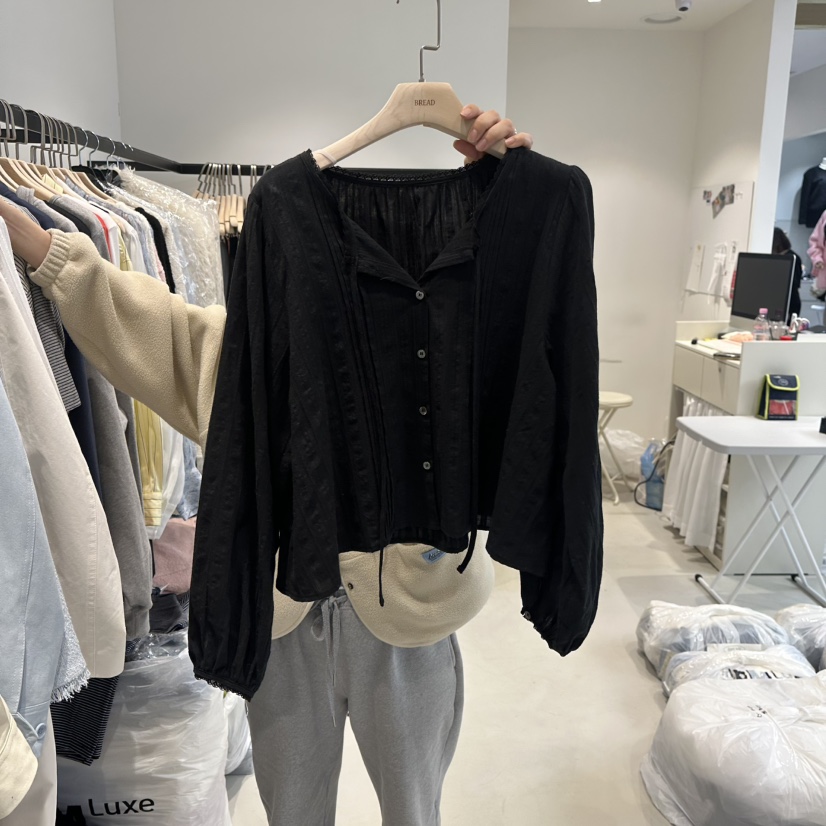 BREAD直郵韓國代購女裝新款休閑職業推薦人氣25春夏襯衫蕾絲衫BREAD襯衫/蕾絲衫圖色2