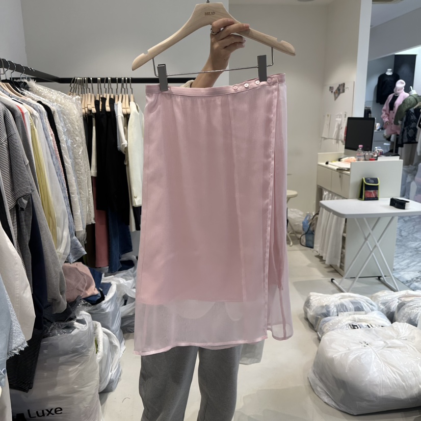 BREAD韓國直郵東大門實拍女裝新品25春夏職業休閑半身裙中短裙BREAD半身裙/中短裙圖色3