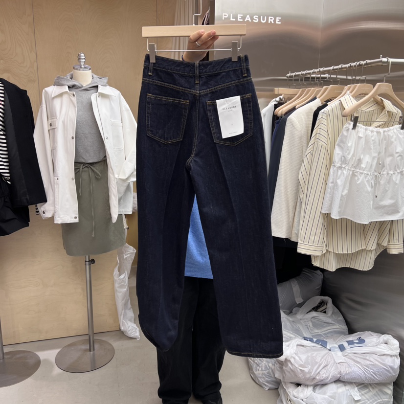 PLEASURE韓國直郵東大門實拍女裝新款人氣25春夏時尚牛仔褲PLEASURE牛仔褲