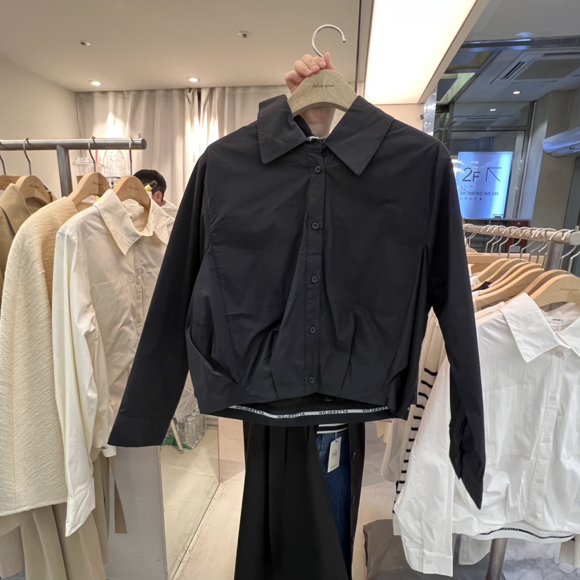 AFTERGLOW韓國代購女士新款職業推薦人氣真品襯衫蕾絲衫雙層AFTERGLOW襯衫/蕾絲衫圖色3
