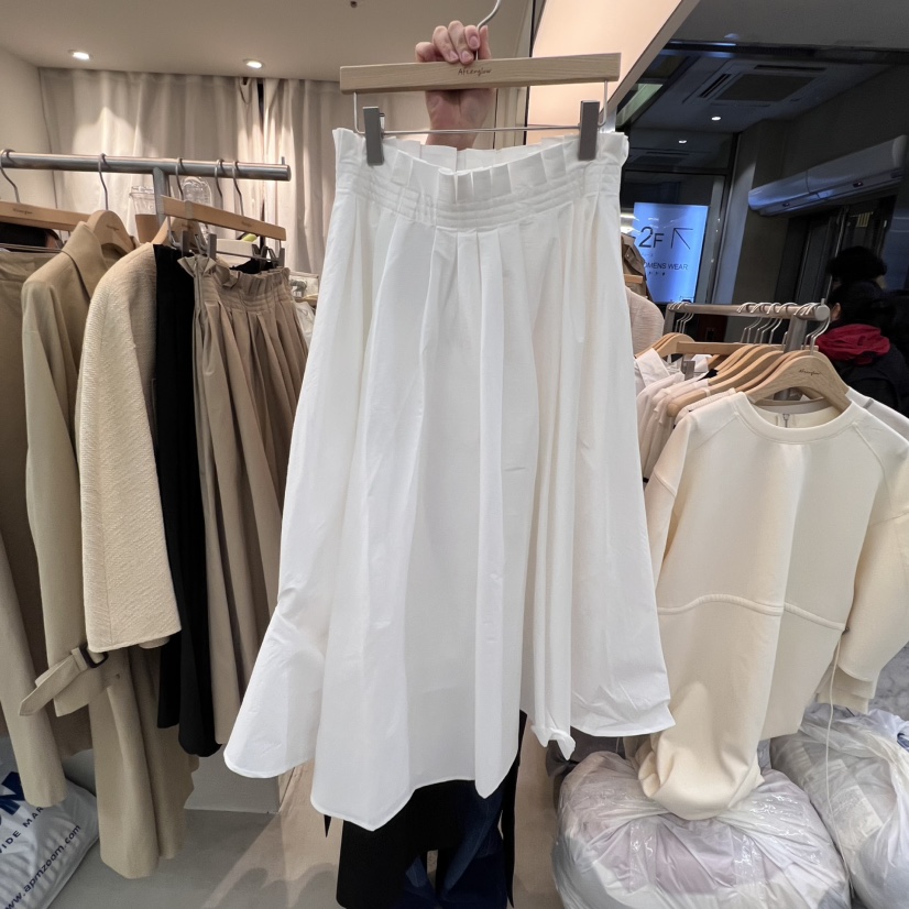 AFTERGLOW直郵韓國代購女裝新品時尚人氣熱賣半身裙中短裙褶皺AFTERGLOW半身裙/中短裙圖色1