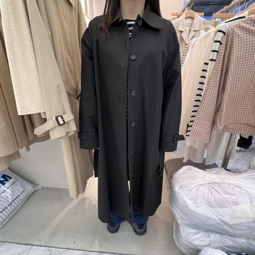 AFTERGLOW韓國直郵東大門實拍女裝新款25春夏長款風衣含腰帶AFTERGLOW長款風衣圖色2