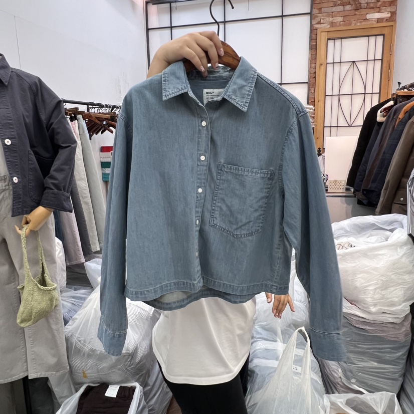DELI JENNY直郵韓國代購女裝新品熱賣推薦休閑真品襯衫蕾絲衫THERE襯衫/蕾絲衫圖色3