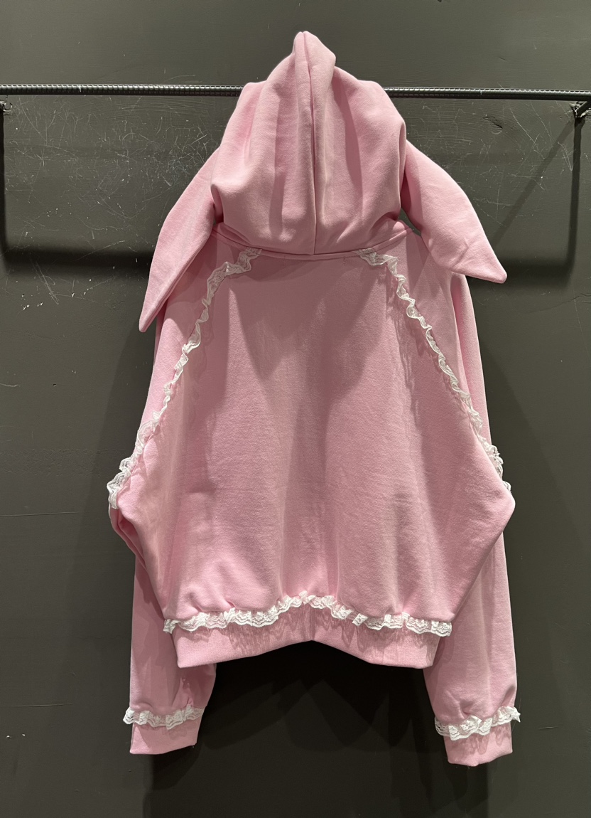 GATELESS韓國直郵東大門代購女裝新品推薦夾克兔子拉鏈連帽GATELESS夾克