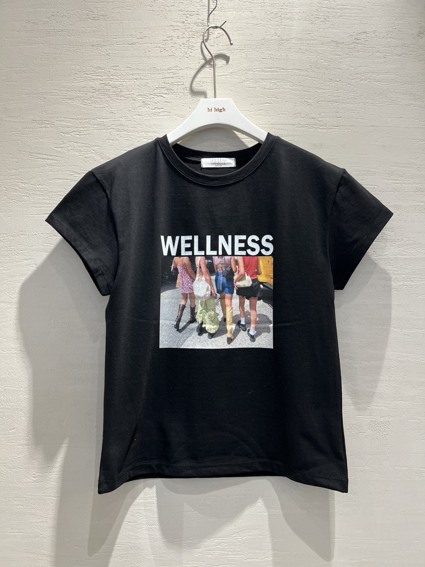 HI HIGH韓國直郵東大門代購女裝新品25春夏人氣職業推薦T恤SEESTAR/hi highT恤圖色2
