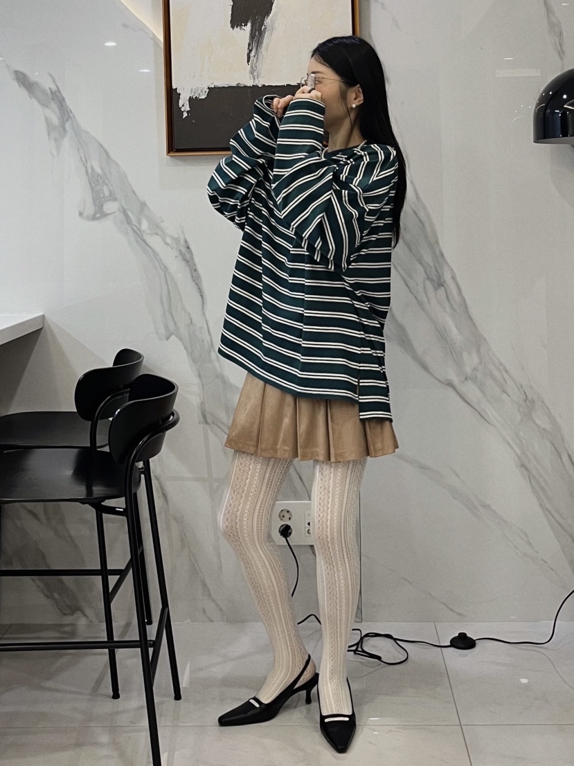 BEAMING SEOUL東大門實拍女裝新品時尚職業休閑25春夏長袖T恤BEAMING SEOUL長袖T恤