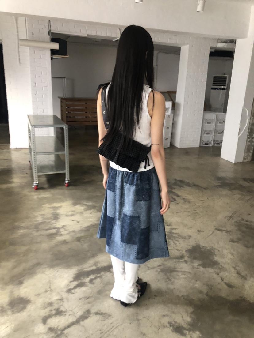 FLASH韓國代購女士新品人氣職業25春夏時尚真品半身裙中短裙FLASH半身裙/中短裙