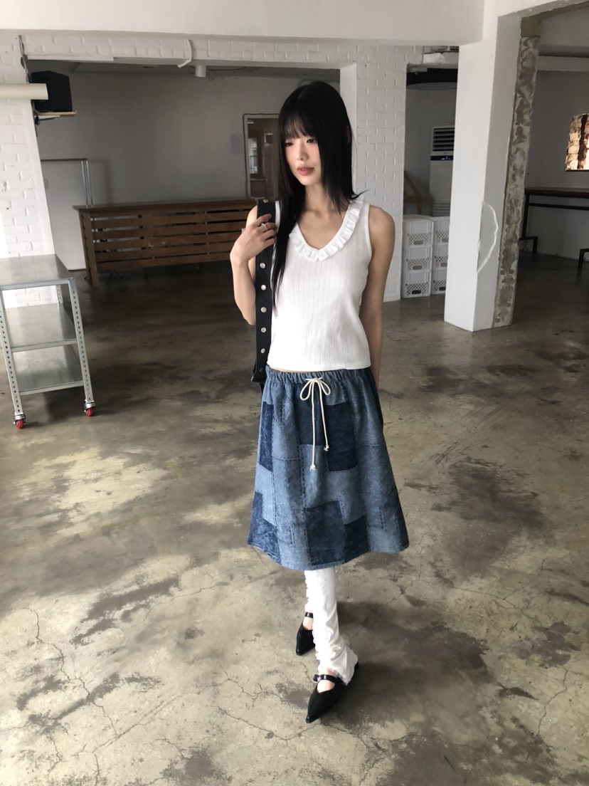 FLASH韓國代購女士新品人氣職業25春夏時尚真品半身裙中短裙FLASH半身裙/中短裙