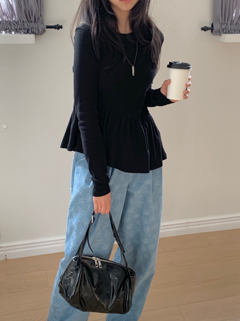 BEFORE SUNRISE東大門代購女士新款職業25春夏人氣長袖T恤BEFORE SUNRISE長袖T恤