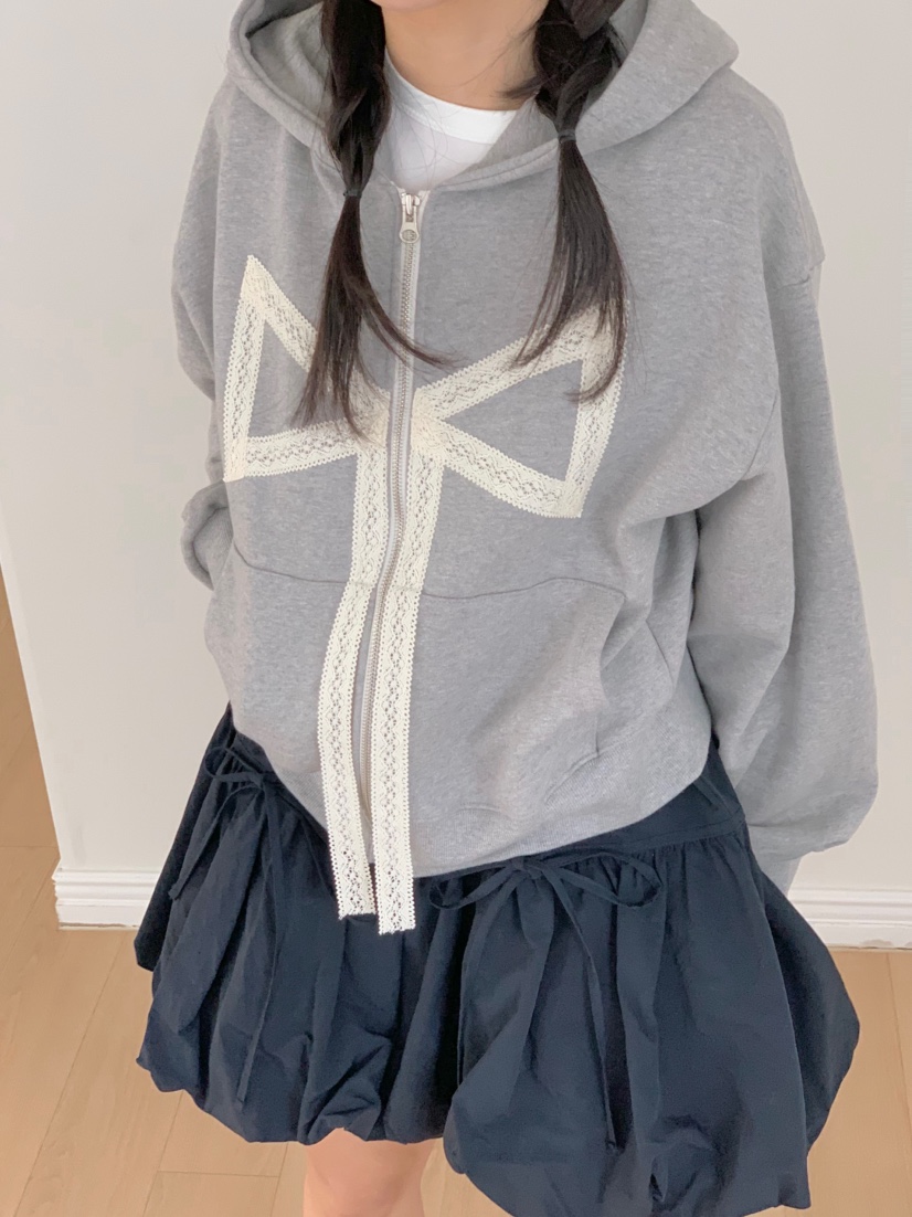 BEFORE SUNRISE東大門實拍女裝新款真品休閑夾克蝴蝶結連帽BEFORE SUNRISE夾克