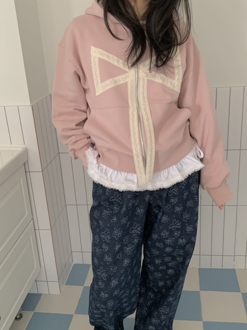 BEFORE SUNRISE東大門實拍女裝新款真品休閑夾克蝴蝶結連帽BEFORE SUNRISE夾克