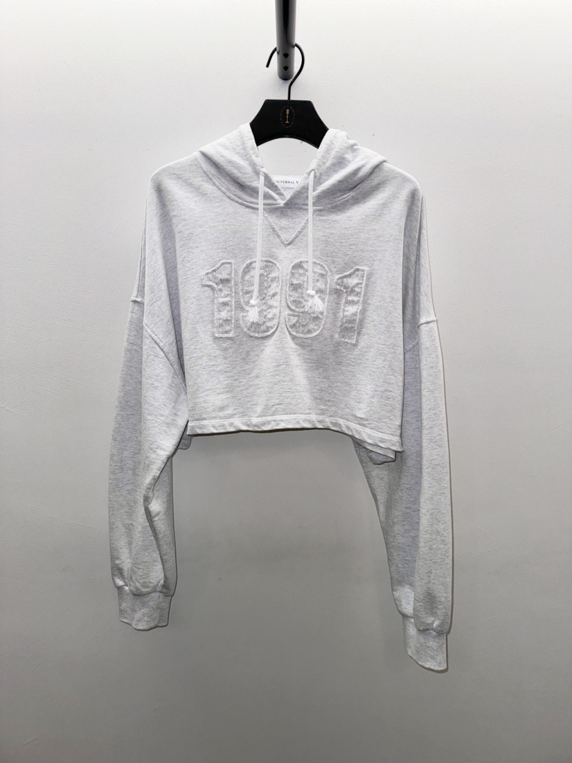 NOCTURNAL VIBE東大門實拍女裝新款真品人氣長袖T恤兜帽短款NOCTURNAL VIBE長袖T恤