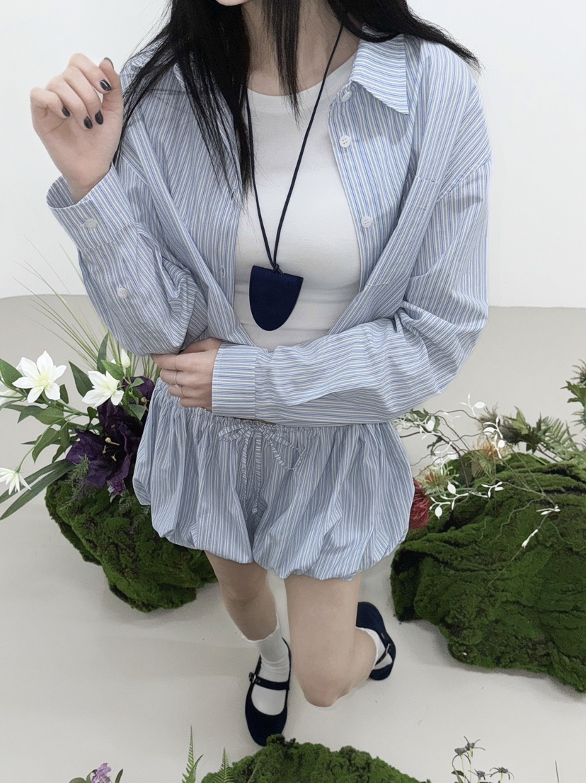 NOCTURNAL VIBE韓國代購女士新品職業25春夏人氣襯衫蕾絲衫NOCTURNAL VIBE襯衫/蕾絲衫