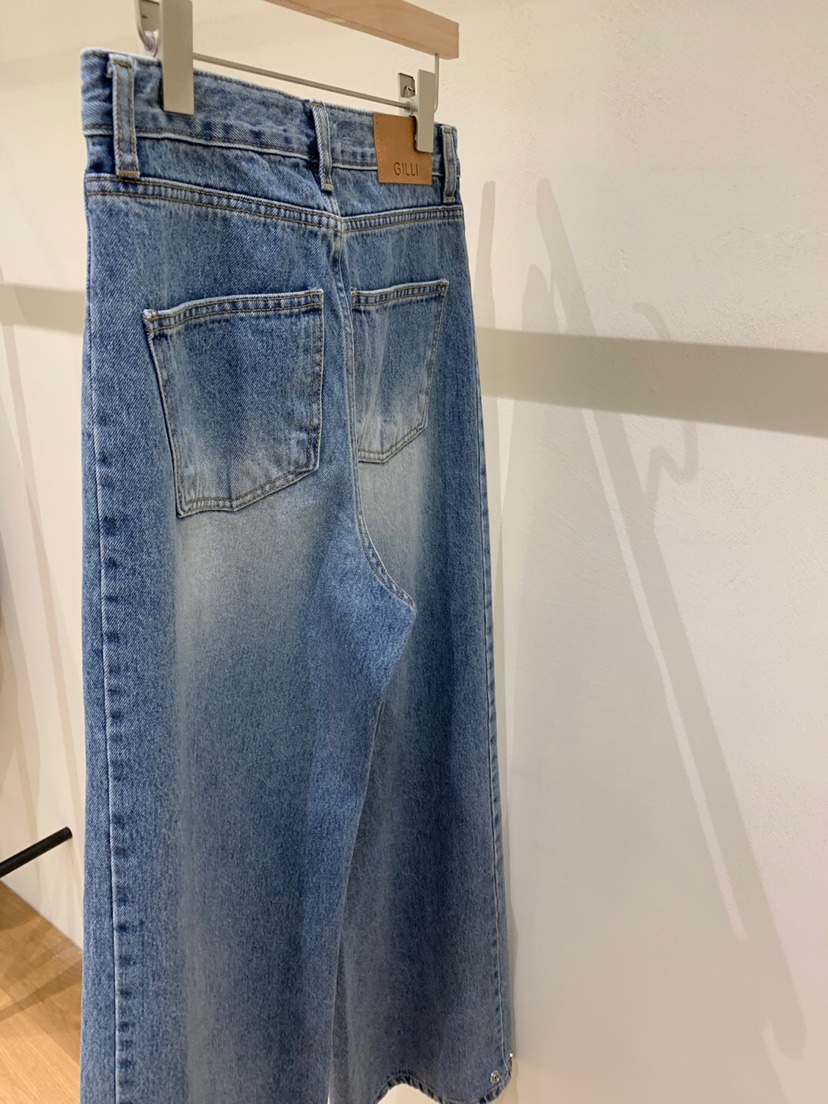 GILLI直郵韓國代購女裝新款25春夏休閑人氣熱賣時尚推薦牛仔褲GILLI牛仔褲