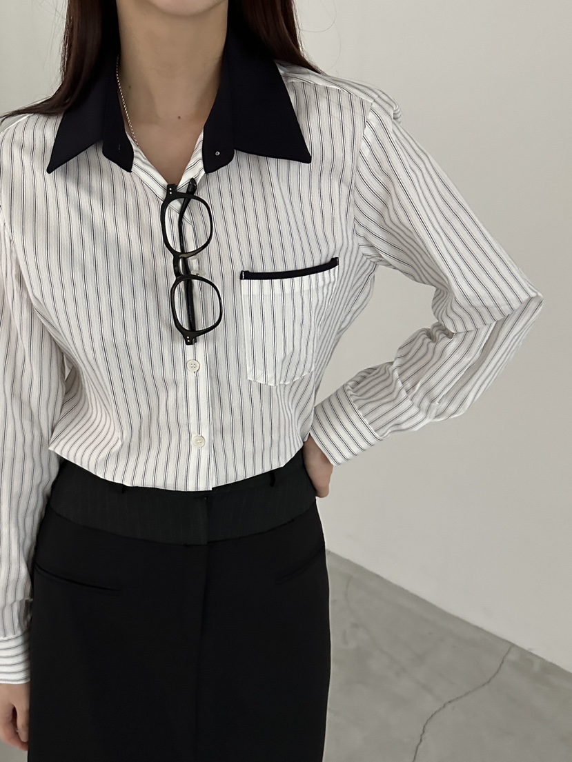 MUSE-P直郵韓國代購女裝新品時尚熱賣職業25春夏襯衫蕾絲衫MUSE-P襯衫/蕾絲衫