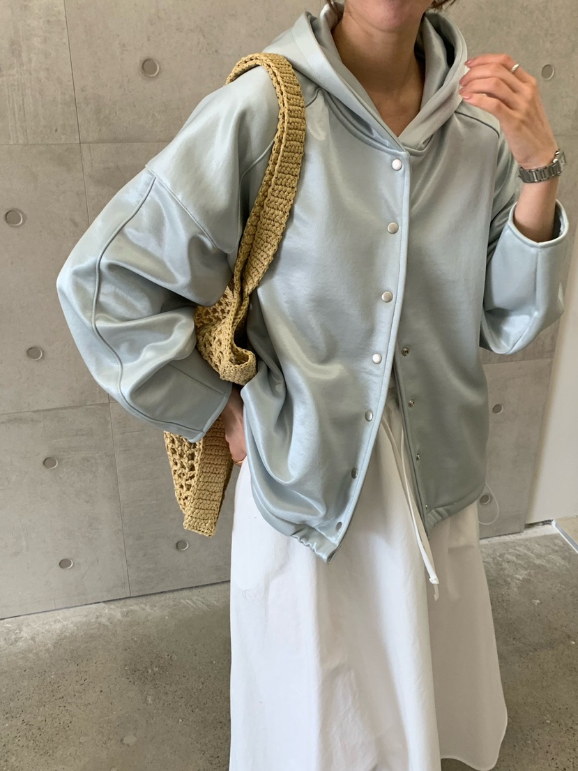 COBALT BLUE韓國直郵東大門實拍女裝新品時尚夾克拉鏈連帽COBALT BLUE夾克圖色3