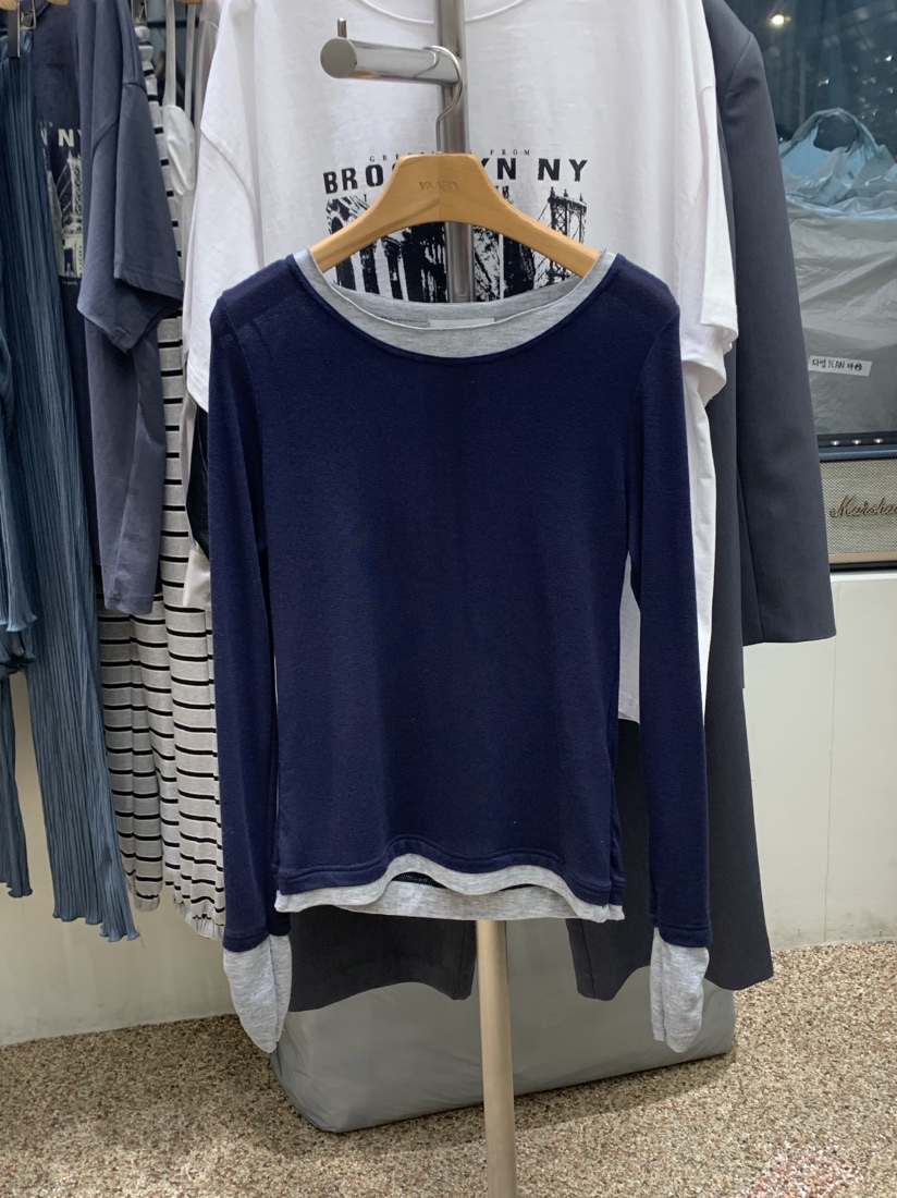 VAARA直郵韓國代購女裝新品時尚職業熱賣25春夏推薦長袖T恤VAARA長袖T恤圖色3