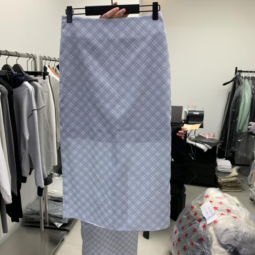 THE WAVE韓國直郵女裝新品推薦25春夏半身裙中短裙格紋半身裙THE WAVE半身裙/中短裙