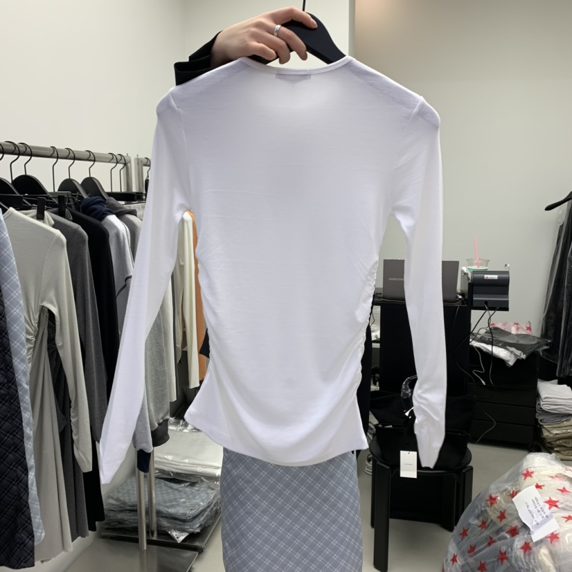 THE WAVE韓國直郵東大門代購女裝新品休閑時尚推薦長袖T恤THE WAVE長袖T恤
