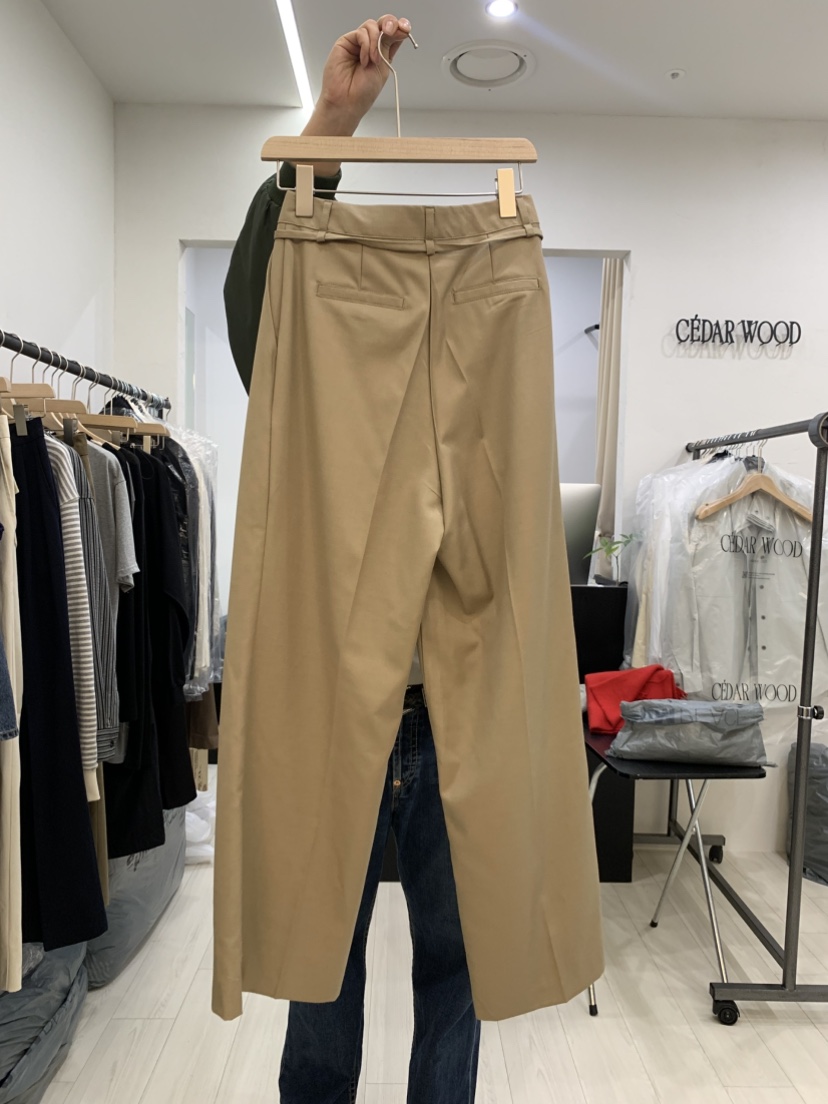 CEDARWOOD韓國直郵東大門實拍女裝新款熱賣休閑休閑褲含腰帶CEDARWOOD休閑褲