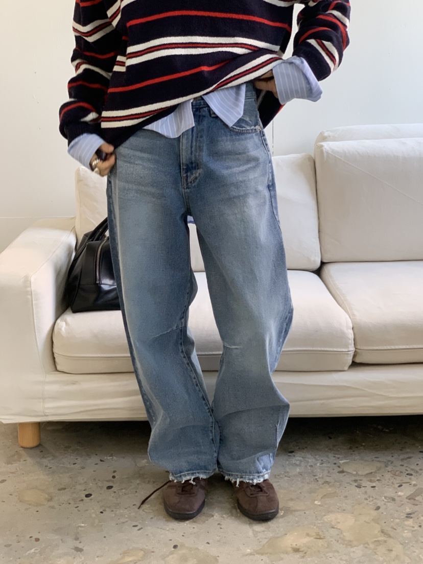 VAARA韓國直郵女裝新品人氣推薦時尚休閑熱賣真品職業牛仔褲VAARA牛仔褲