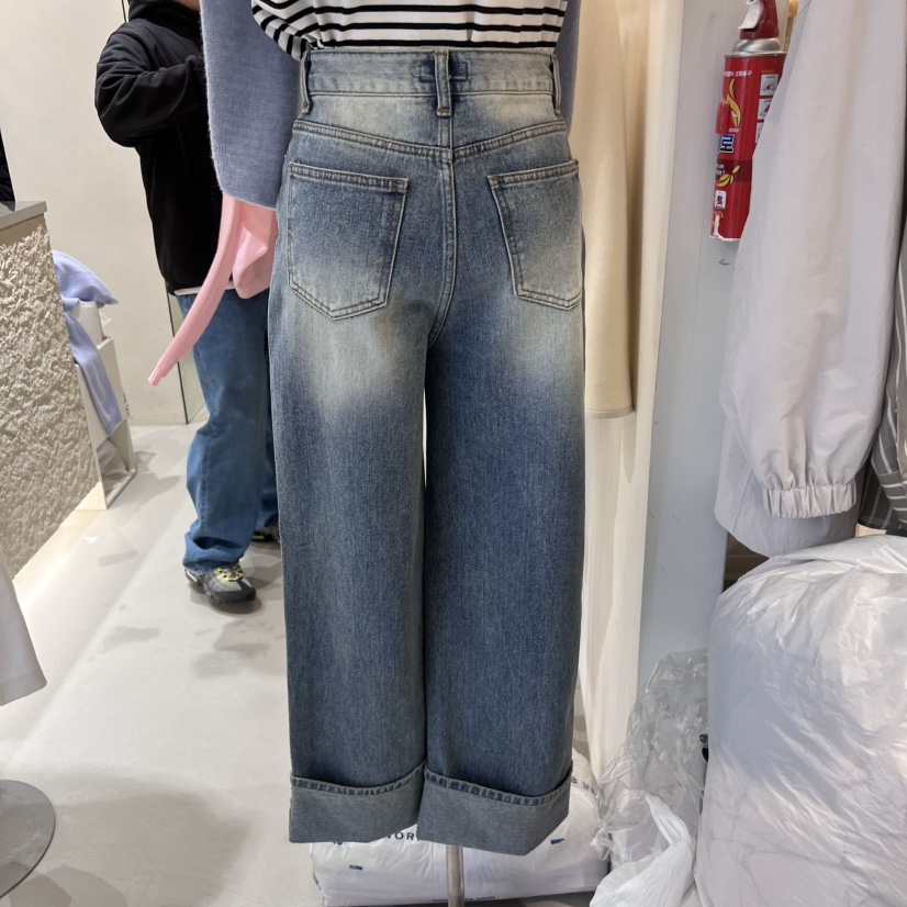 LEAP韓國直郵東大門代購女裝新款休閑職業25春夏人氣牛仔褲NINESQUARED牛仔褲