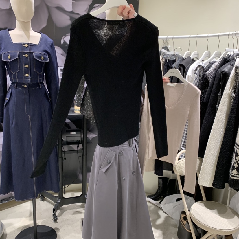 DARKBEIGE韓國代購女士新品真品25春夏時尚推薦休閑職業針織衫DARK BEIGE針織衫