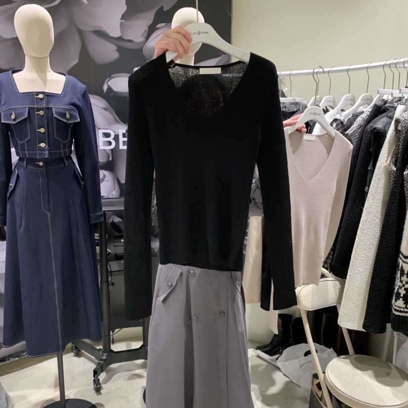 DARKBEIGE韓國代購女士新品真品25春夏時尚推薦休閑職業針織衫DARK BEIGE針織衫圖色2