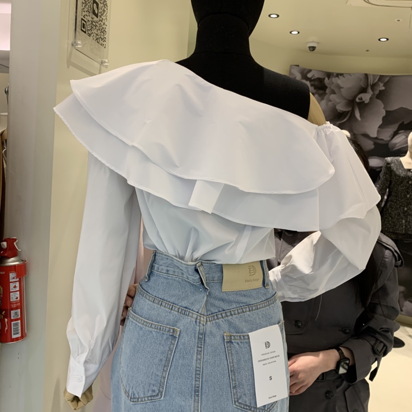 DARKBEIGE韓國直郵女士新品真品時尚人氣休閑推薦襯衫蕾絲衫DARK BEIGE襯衫/蕾絲衫