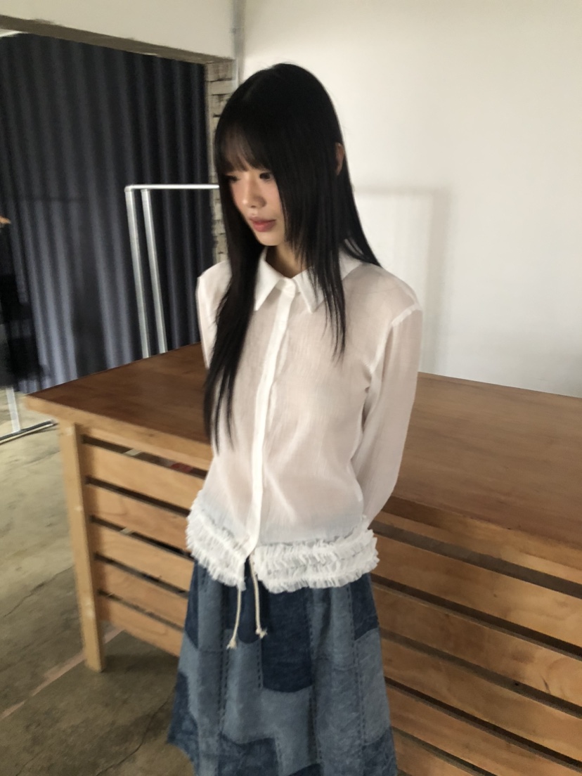 FLASH韓國直郵東大門實拍女裝新款25春夏推薦熱賣襯衫蕾絲衫FLASH襯衫/蕾絲衫