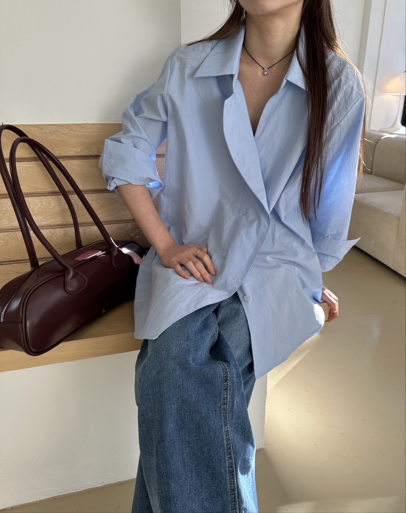 CRONG韓國直郵女裝新品職業熱賣人氣真品時尚25春夏襯衫蕾絲衫CRONG襯衫/蕾絲衫