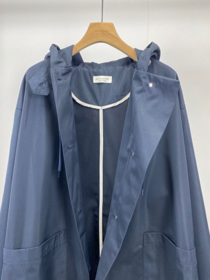 BEETLE STORE韓國直郵東大門代購女裝新款職業長款風衣兜帽BEETLE STORE長款風衣