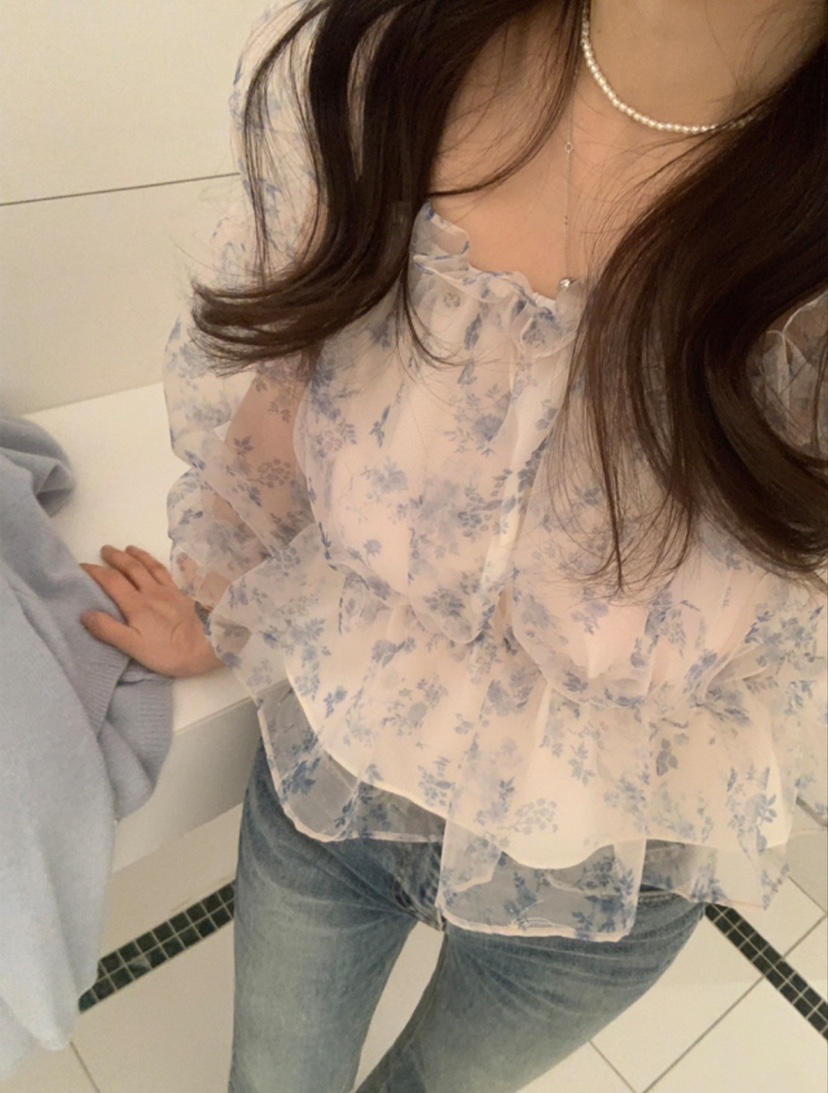 CRONG直郵韓國代購女裝新款熱賣推薦時尚人氣真品襯衫蕾絲衫CRONG襯衫/蕾絲衫