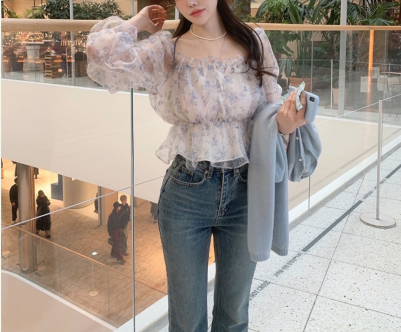 CRONG直郵韓國代購女裝新款熱賣推薦時尚人氣真品襯衫蕾絲衫CRONG襯衫/蕾絲衫