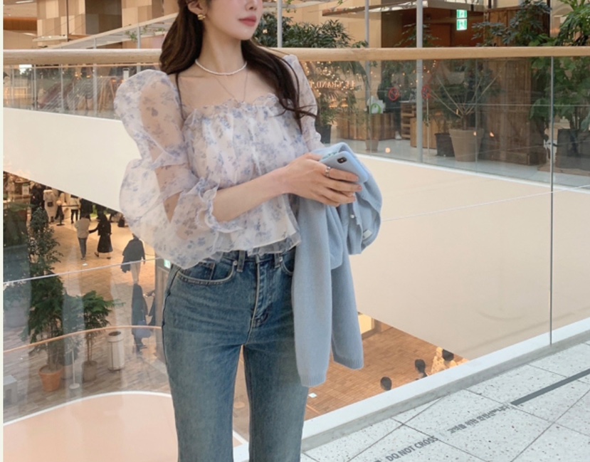 CRONG直郵韓國代購女裝新款熱賣推薦時尚人氣真品襯衫蕾絲衫CRONG襯衫/蕾絲衫
