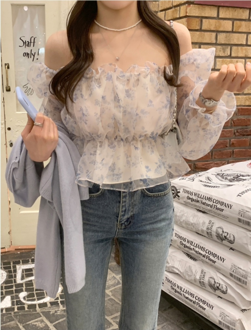 CRONG直郵韓國代購女裝新款熱賣推薦時尚人氣真品襯衫蕾絲衫CRONG襯衫/蕾絲衫
