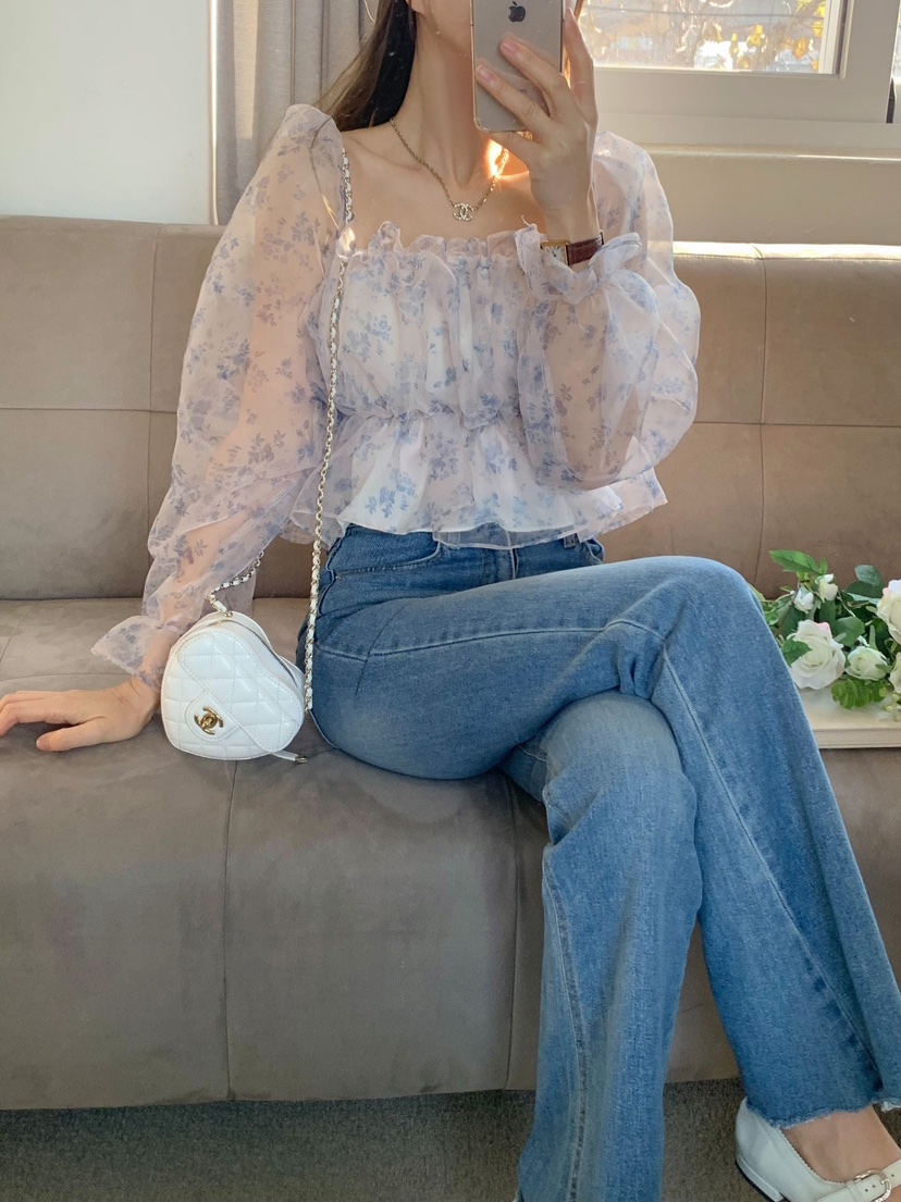 CRONG直郵韓國代購女裝新款熱賣推薦時尚人氣真品襯衫蕾絲衫CRONG襯衫/蕾絲衫
