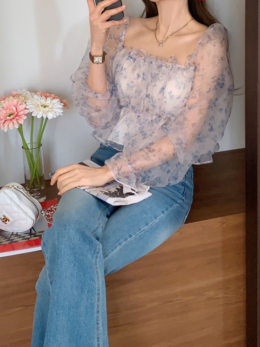 CRONG直郵韓國代購女裝新款熱賣推薦時尚人氣真品襯衫蕾絲衫CRONG襯衫/蕾絲衫