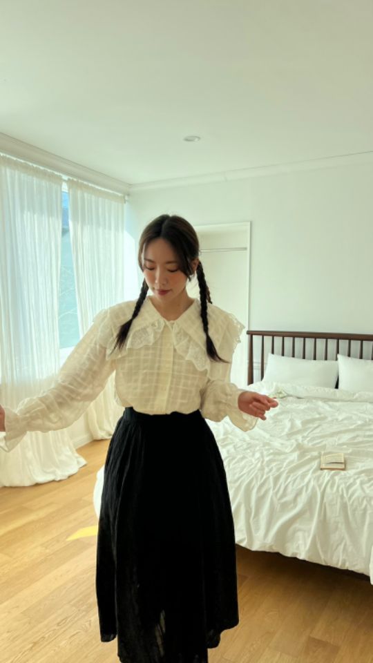 HEY/TO SEWING韓國直郵東大門實拍女裝新款職業襯衫蕾絲衫BY HEY/TO SEWING襯衫/蕾絲衫