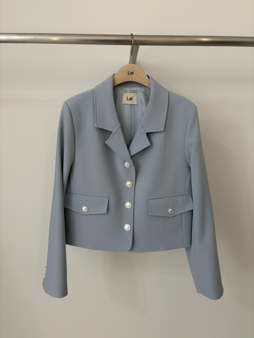 LAI直郵韓國代購女裝新品25春夏時尚真品休閑推薦夾克毛圈布Lai夾克